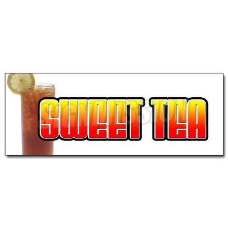 SIGNMISSION 12in SWEET TEA DECAL sticker ice iced drink cart stand fresh brewed cold drinks, D-12 Sweet Tea D-12 Sweet Tea